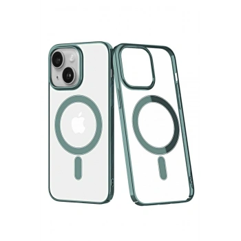 Mey İthalat®   iPhone 14 Plus Kılıf Element Magneticsafe Sert Kapak - Köknar Yeşili