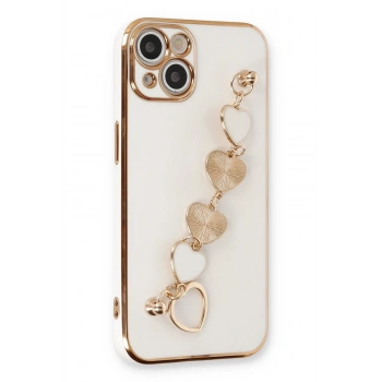 Mey İthalat®   iPhone 14 Plus Kılıf Esila Silikon - Beyaz