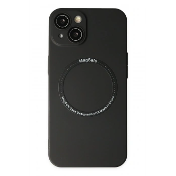 Mey İthalat®   iPhone 14 Plus Kılıf Jack Magneticsafe Lens Silikon - Siyah