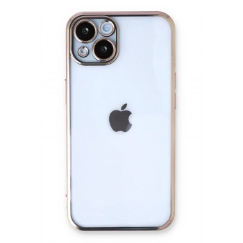 Mey İthalat®   iPhone 14 Plus Kılıf  Lensli Silikon - Gold