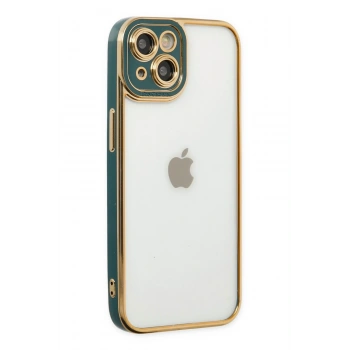 Mey İthalat®   iPhone 14 Plus Kılıf Liva Lens Silikon - Yeşil