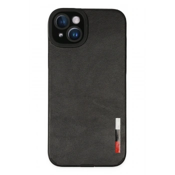 Mey İthalat®   iPhone 14 Plus Kılıf Loop Deri Silikon - Siyah