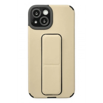 Mey İthalat® iPhone 14 Plus Kılıf Mega Standlı Silikon - Gold