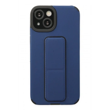 Mey İthalat® iPhone 14 Plus Kılıf Mega Standlı Silikon - Mavi