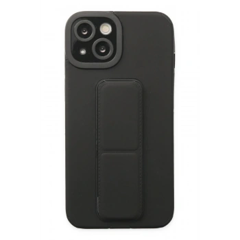 Mey İthalat® iPhone 14 Plus Kılıf Mega Standlı Silikon - Siyah