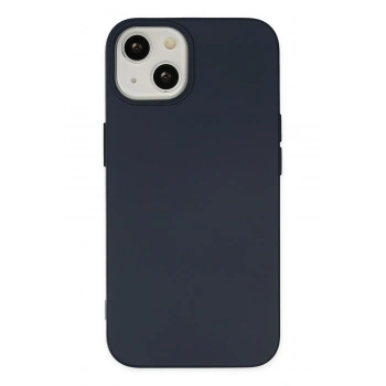 Mey İthalat®   iPhone 14 Plus Kılıf Nano içi Kadife Silikon - Lacivert