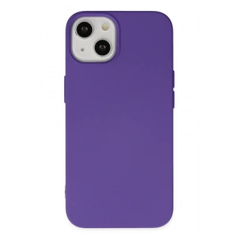 Mey İthalat®   iPhone 14 Plus Kılıf Nano içi Kadife Silikon - Mor