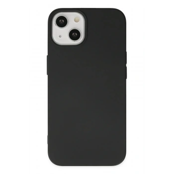 Mey İthalat®   iPhone 14 Plus Kılıf Nano içi Kadife Silikon - Siyah