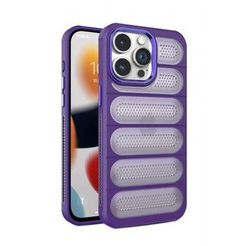 Mey İthalat®   iPhone 14 Pro Kılıf Airmax Silikon Kapak - Derin Mor