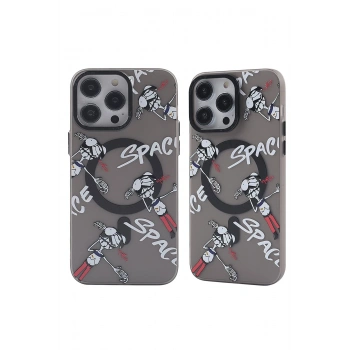 Mey İthalat®   iPhone 14 Pro Kılıf Apollo Magneticsafe Desenli Kapak - Apollo Siyah - 3