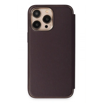 Mey İthalat®   iPhone 14 Pro Kılıf Dolpin Kapaklı - Derin Mor