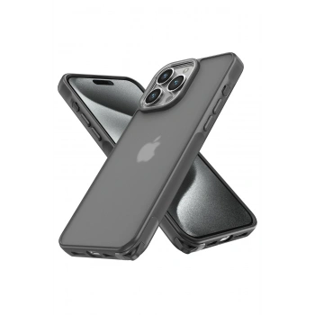 Mey İthalat®   iPhone 14 Pro Kılıf Elegant Kapak - Titan Gri
