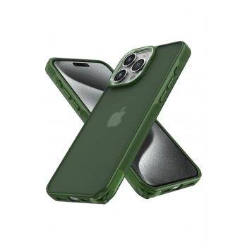 Mey İthalat®   iPhone 14 Pro Kılıf Elegant Kapak - Yeşil