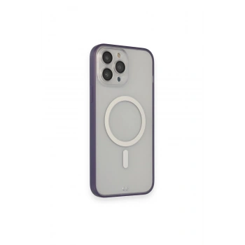Mey İthalat®   iPhone 14 Pro Kılıf Grand Magneticsafe Kapak - Mor