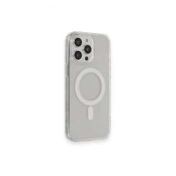 Mey İthalat®   iPhone 14 Pro Kılıf Matte Şeffaf Magneticsafe - Şeffaf