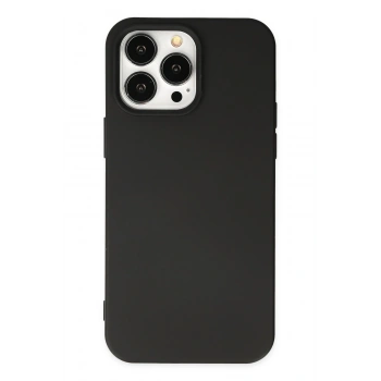 Mey İthalat® iPhone 14 Pro Kılıf Nano içi Kadife Silikon - Siyah