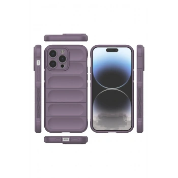 Mey İthalat®   iPhone 14 Pro Kılıf Optimum Silikon - Mor