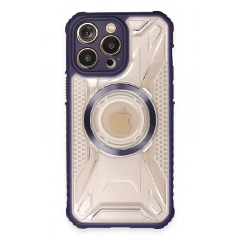 Mey İthalat®   iPhone 14 Pro Kılıf Prag Magneticsafe Kapak - Derin Mor