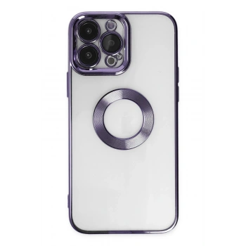 Mey İthalat®   iPhone 14 Pro Kılıf Slot Silikon - Mor