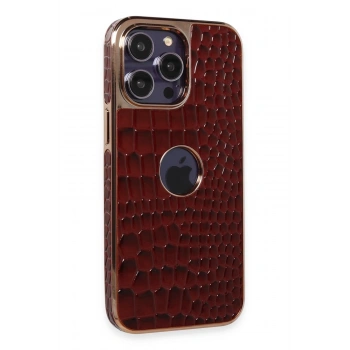Mey İthalat®   iPhone 14 Pro Kılıf Snake Kapak - Bordo