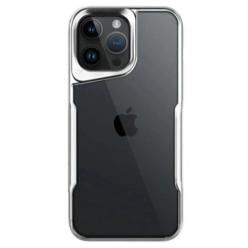 Mey İthalat®   iPhone 14 Pro Max Kılıf Boyi Silikon Kapak - Gümüş