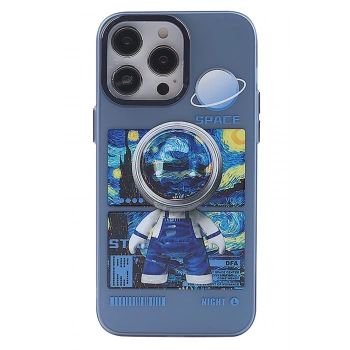 Mey İthalat®   iPhone 14 Pro Max Kılıf  Desenli Kapak -  Mavi - 1