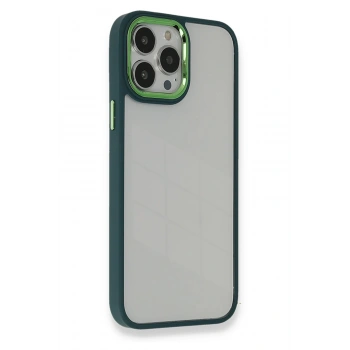 Mey İthalat®   iPhone 14 Pro Max Kılıf Dora Kapak - Haki Yeşil