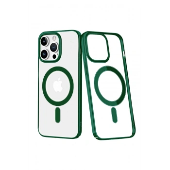 Mey İthalat®   iPhone 14 Pro Max Kılıf Element Magneticsafe Sert Kapak - Köknar Yeşili