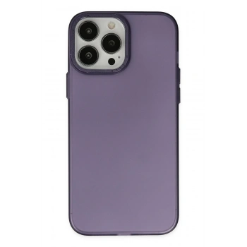 Mey İthalat®   iPhone 14 Pro Max Kılıf Modos Metal Kapak - Mor