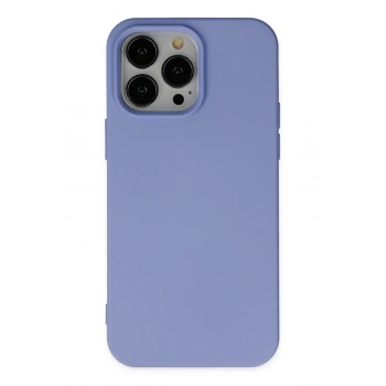 Mey İthalat®   iPhone 14 Pro Max Kılıf Nano içi Kadife Silikon - Lila