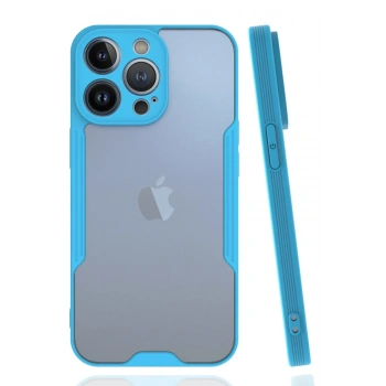 Mey İthalat®   iPhone 14 Pro Max Kılıf Platin Silikon - Mavi