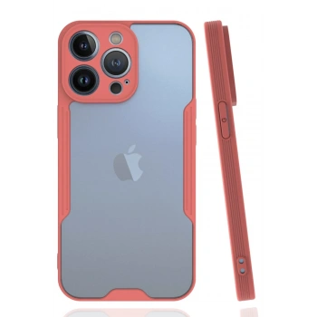 Mey İthalat®   iPhone 14 Pro Max Kılıf Platin Silikon - Pembe