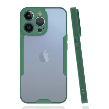 Mey İthalat®   iPhone 14 Pro Max Kılıf Platin Silikon - Yeşil