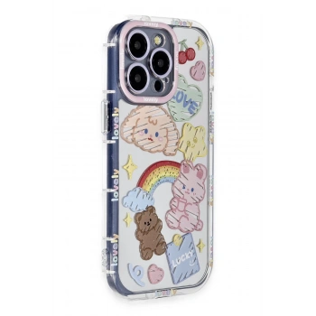 Mey İthalat®   iPhone 14 Pro Max Kılıf Reflexion Desenli Kapak - Desen 4