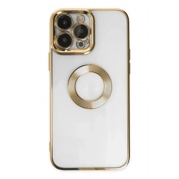 Mey İthalat®   iPhone 14 Pro Max Kılıf Slot Silikon - Gold