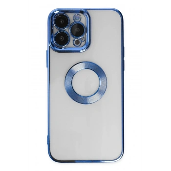 Mey İthalat®   iPhone 14 Pro Max Kılıf Slot Silikon - Mavi