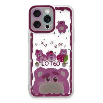Mey İthalat®   iPhone 14 Pro Max Kılıf Sweet Desenli Silikon Kapak - Pembe