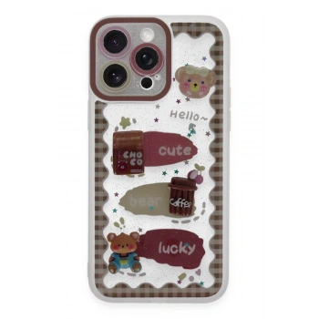 Mey İthalat®   iPhone 14 Pro Max Kılıf Sweet Desenli Silikon Kapak - Şeffaf