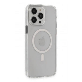 Mey İthalat®   iPhone 14 Pro Max Kılıf Tron Şeffaf Magsafe Kapak - Şeffaf