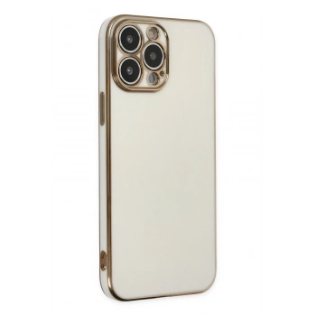 Mey İthalat®   iPhone 14 Pro Max Kılıf Volet Silikon - Beyaz
