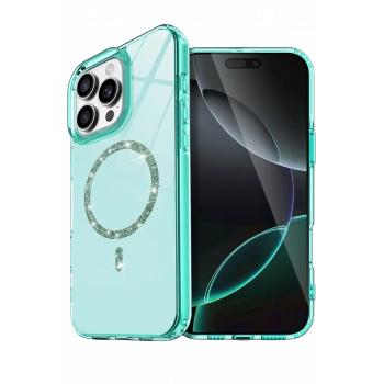 Mey İthalat® iPhone 14 Pro Max Live Diamond Magsafe Kapak - Yeşil