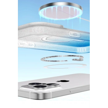 Mey İthalat®   iPhone 14 Pro Max Pummel Shiny Magsafe Kapak - Siyah