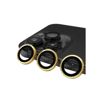 Mey İthalat®   iPhone 14 Pro Raze Metal Kamera Lens - Gold