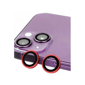 Mey İthalat®   iPhone 14 Raze Metal Kamera Lens - Kırmızı
