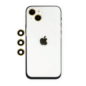 Mey İthalat®   iPhone 14 Shine Kamera Lens - Gold