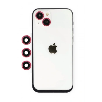 Mey İthalat®   iPhone 14 Shine Kamera Lens - Kırmızı