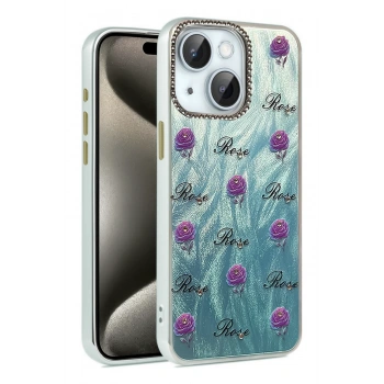 Mey İthalat®   iPhone 15 Kılıf Blade Aynalı Desenli Kapak - Desen 9