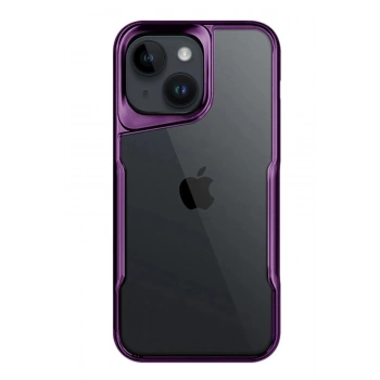 Mey İthalat®   iPhone 15 Kılıf Boyi Silikon Kapak - Derin Mor