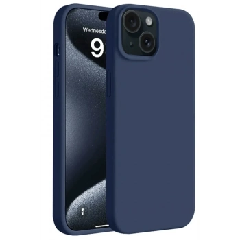 Mey İthalat® iPhone 15 Plus Kılıf First Silikon - Lacivert