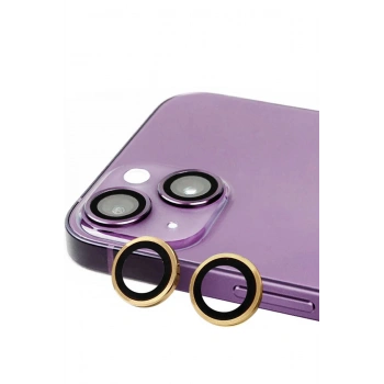 Mey İthalat®   iPhone 15 Plus Raze Metal Kamera Lens - Sarı